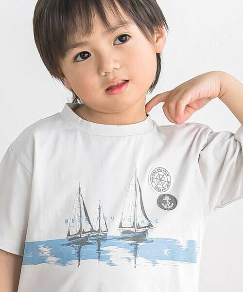 BeBe Petits Pois Vert / ベベ プチ ポワ ヴェール Tシャツ | 【店舗限定】マリンモチーフ プリントTシャツ(100〜150cm) | 詳細12