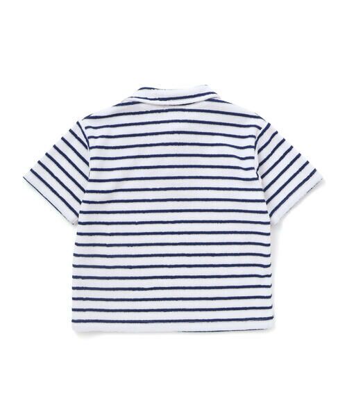 BeBe Petits Pois Vert / ベベ プチ ポワ ヴェール Tシャツ | 【店舗限定】ボーダーデザイン パイルポロシャツ(100〜150cm) | 詳細5