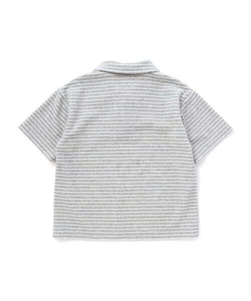BeBe Petits Pois Vert / ベベ プチ ポワ ヴェール Tシャツ | 【店舗限定】ボーダーデザイン パイルポロシャツ(100〜150cm) | 詳細13