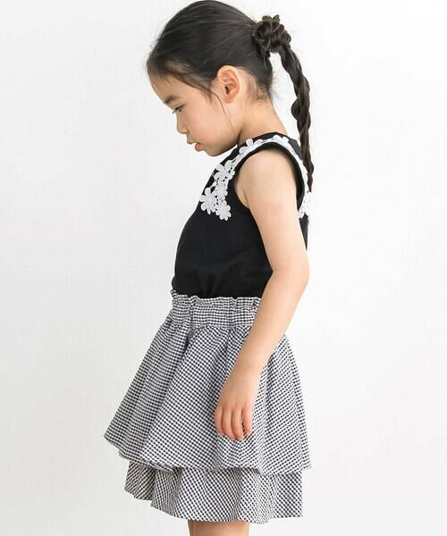 BeBe Petits Pois Vert / ベベ プチ ポワ ヴェール Tシャツ | 【店舗限定】フラワーレース ノースリーブトップス(100〜160cm) | 詳細15