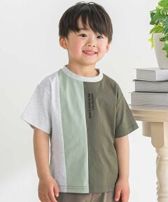 BeBe Petits Pois Vert / ベベ プチ ポワ ヴェール Tシャツ | 【店舗限定】配色切り替え天竺Tシャツ(95~160cm)