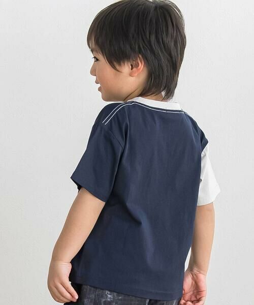 BeBe Petits Pois Vert / ベベ プチ ポワ ヴェール Tシャツ | 【店舗限定】配色切り替え天竺Tシャツ(95~160cm) | 詳細2