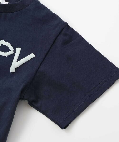 BeBe Petits Pois Vert / ベベ プチ ポワ ヴェール Tシャツ | 【店舗限定】フロッキープリントロゴ天竺Tシャツ(95~150cm) | 詳細8