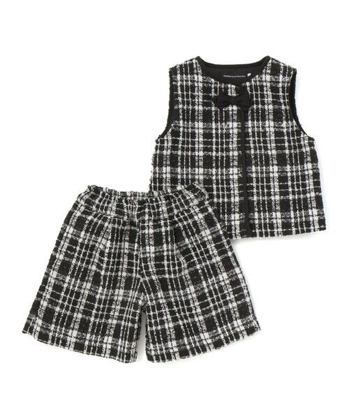 BeBe Petits Pois Vert / ベベ プチ ポワ ヴェール その他トップス | リボンツイードセットアップ(95~160cm) | 詳細5