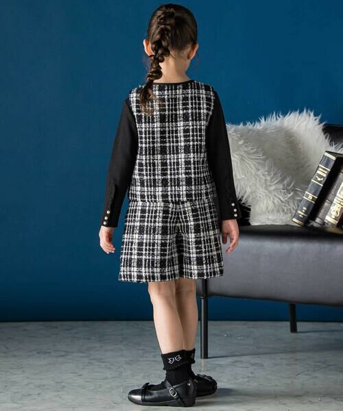 BeBe Petits Pois Vert / ベベ プチ ポワ ヴェール その他トップス | リボンツイードセットアップ(95~160cm) | 詳細3