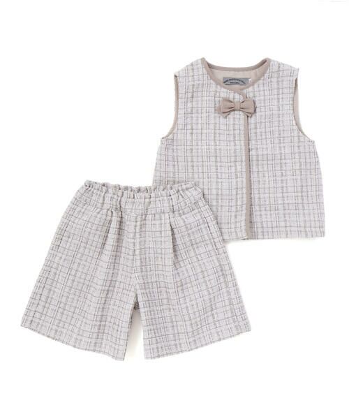 BeBe Petits Pois Vert / ベベ プチ ポワ ヴェール その他トップス | リボンツイードセットアップ(95~160cm) | 詳細20