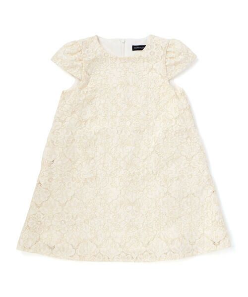 BeBe Petits Pois Vert / ベベ プチ ポワ ヴェール ミニ丈・ひざ丈ワンピース | フラワーレース刺しゅうワンピース(95~150cm) | 詳細4