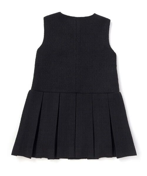 BeBe Petits Pois Vert / ベベ プチ ポワ ヴェール ミニ丈・ひざ丈ワンピース | ツイードプリーツジャンパースカート(95~150cm) | 詳細5