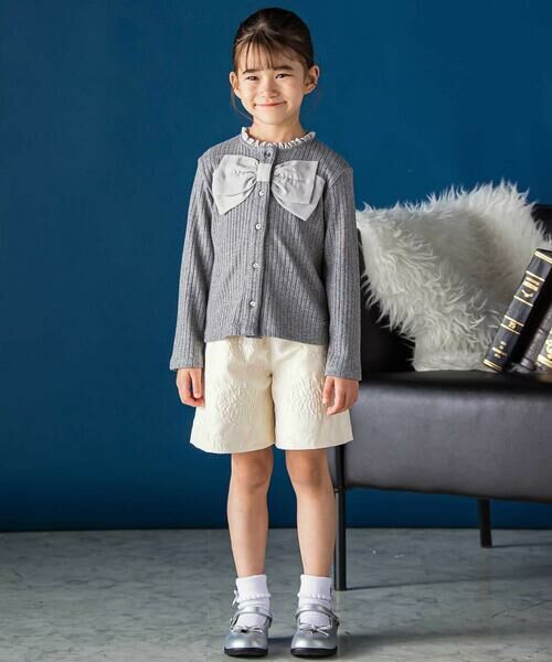BeBe Petits Pois Vert / ベベ プチ ポワ ヴェール カーディガン・ボレロ | シフォンリボンキラリブ長袖カーディガン(95~150cm) | 詳細4