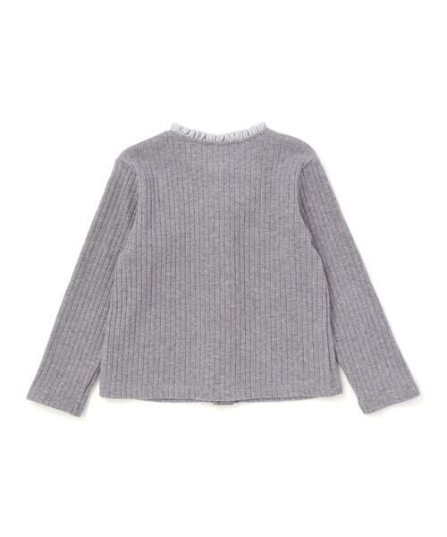 BeBe Petits Pois Vert / ベベ プチ ポワ ヴェール カーディガン・ボレロ | シフォンリボンキラリブ長袖カーディガン(95~150cm) | 詳細7
