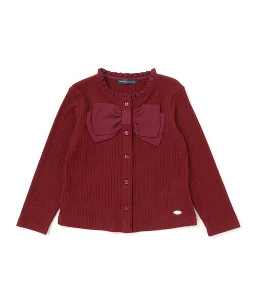 BeBe Petits Pois Vert / ベベ プチ ポワ ヴェール カーディガン・ボレロ | シフォンリボンキラリブ長袖カーディガン(95~150cm) | 詳細11