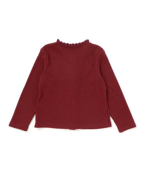 BeBe Petits Pois Vert / ベベ プチ ポワ ヴェール カーディガン・ボレロ | シフォンリボンキラリブ長袖カーディガン(95~150cm) | 詳細12
