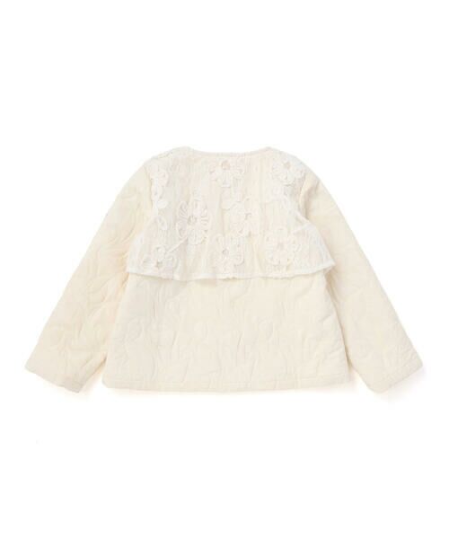 BeBe Petits Pois Vert / ベベ プチ ポワ ヴェール ブルゾン | フラワーキルトレースブルゾン(95~150cm) | 詳細5