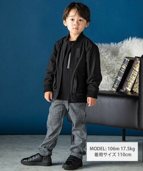 BeBe Petits Pois Vert / ベベ プチ ポワ ヴェール ブルゾン | ストレッチナイロンジップアップブルゾン(95~150cm) | 詳細1
