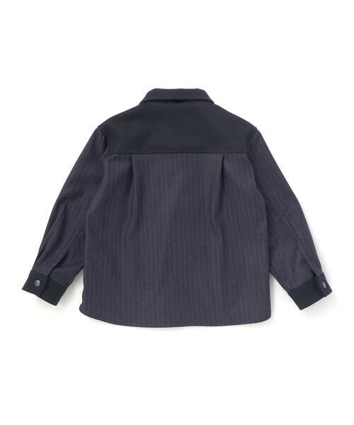 BeBe Petits Pois Vert / ベベ プチ ポワ ヴェール シャツ・ブラウス | ストライプ長袖ジャケットシャツ(95~150cm) | 詳細5