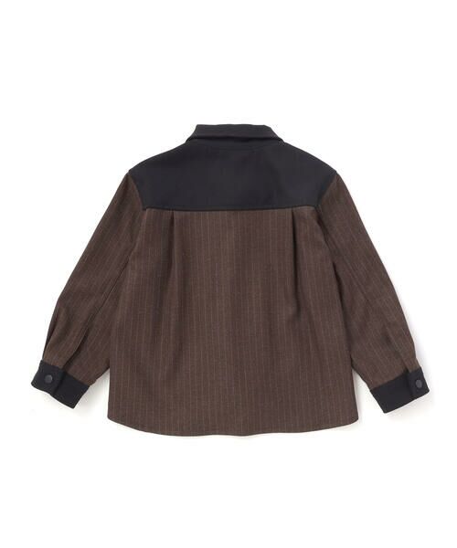 BeBe Petits Pois Vert / ベベ プチ ポワ ヴェール シャツ・ブラウス | ストライプ長袖ジャケットシャツ(95~150cm) | 詳細10