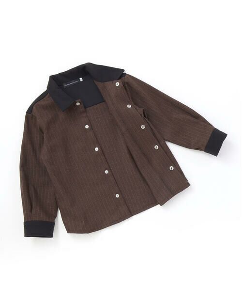 BeBe Petits Pois Vert / ベベ プチ ポワ ヴェール シャツ・ブラウス | ストライプ長袖ジャケットシャツ(95~150cm) | 詳細14