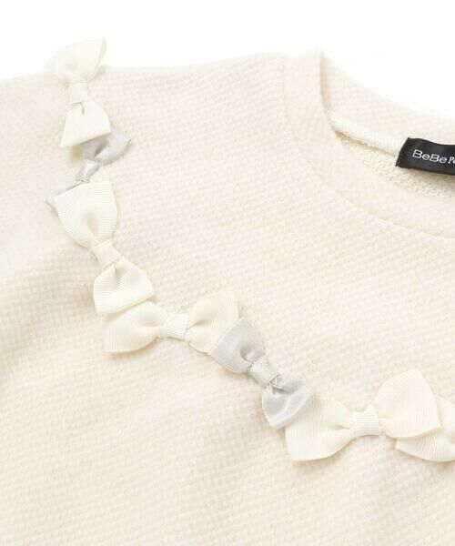 BeBe Petits Pois Vert / ベベ プチ ポワ ヴェール スウェット | リボンニットポンチトップス(95~160cm) | 詳細7