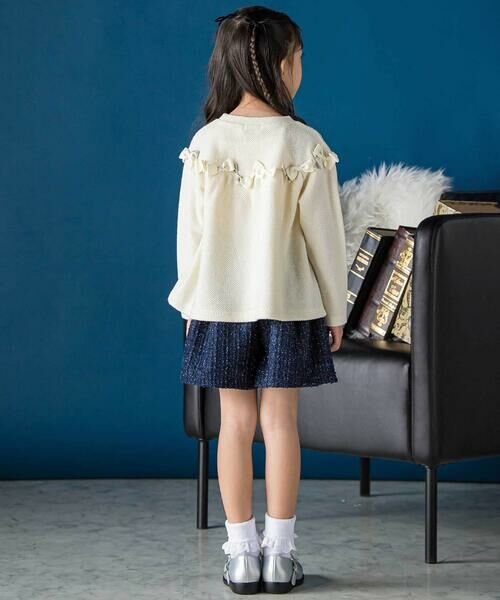 BeBe Petits Pois Vert / ベベ プチ ポワ ヴェール スウェット | リボンニットポンチトップス(95~160cm) | 詳細2