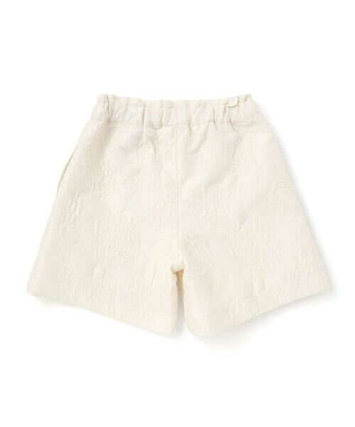BeBe Petits Pois Vert / ベベ プチ ポワ ヴェール ショート・ハーフ・半端丈パンツ | 花柄ジャガードキュロット(95~150cm) | 詳細5