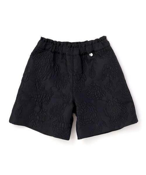 BeBe Petits Pois Vert / ベベ プチ ポワ ヴェール ショート・ハーフ・半端丈パンツ | 花柄ジャガードキュロット(95~150cm) | 詳細10