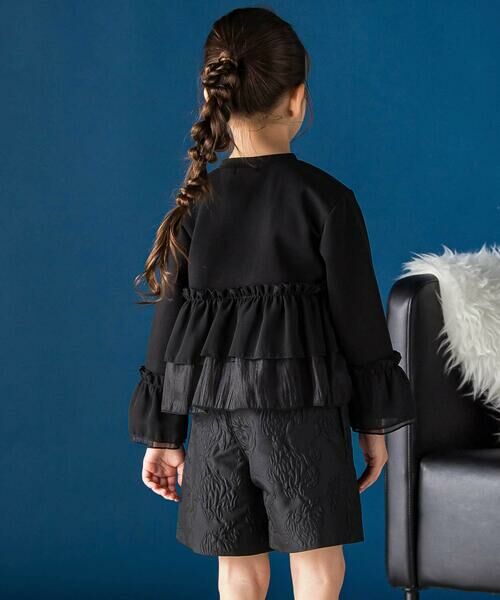 BeBe Petits Pois Vert / ベベ プチ ポワ ヴェール ショート・ハーフ・半端丈パンツ | 花柄ジャガードキュロット(95~150cm) | 詳細9