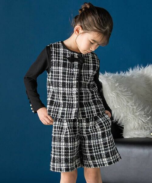 BeBe Petits Pois Vert / ベベ プチ ポワ ヴェール Tシャツ | パールフリルリブ長袖トップス(95~150cm) | 詳細9
