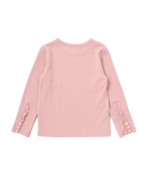 BeBe Petits Pois Vert / ベベ プチ ポワ ヴェール Tシャツ | パールフリルリブ長袖トップス(95~150cm) | 詳細16