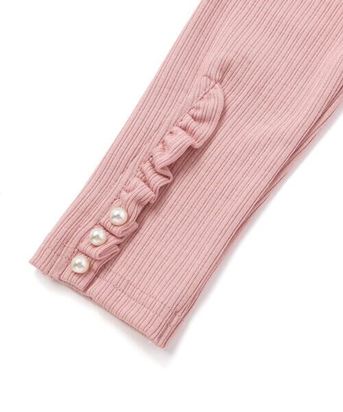 BeBe Petits Pois Vert / ベベ プチ ポワ ヴェール Tシャツ | パールフリルリブ長袖トップス(95~150cm) | 詳細20