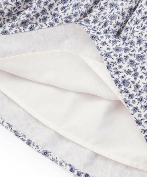 BeBe Petits Pois Vert / ベベ プチ ポワ ヴェール ミニ丈・ひざ丈ワンピース | 【店舗限定】リブ+ネル花柄ドッキング長袖ワンピース(95~150cm) | 詳細10
