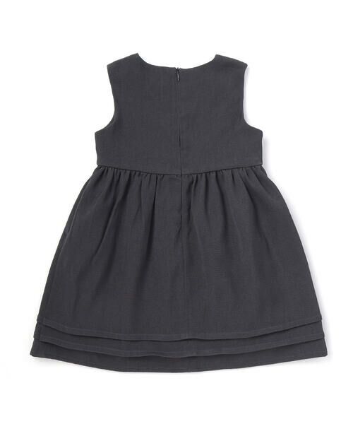 BeBe Petits Pois Vert / ベベ プチ ポワ ヴェール ドレス | 【店舗限定】編み込みリボンジャンパースカート(95~160cm) | 詳細13