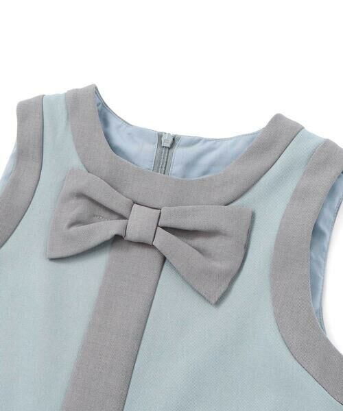 BeBe Petits Pois Vert / ベベ プチ ポワ ヴェール ドレス | 【店舗限定】配色リボンジャンパースカート(95~150cm) | 詳細7