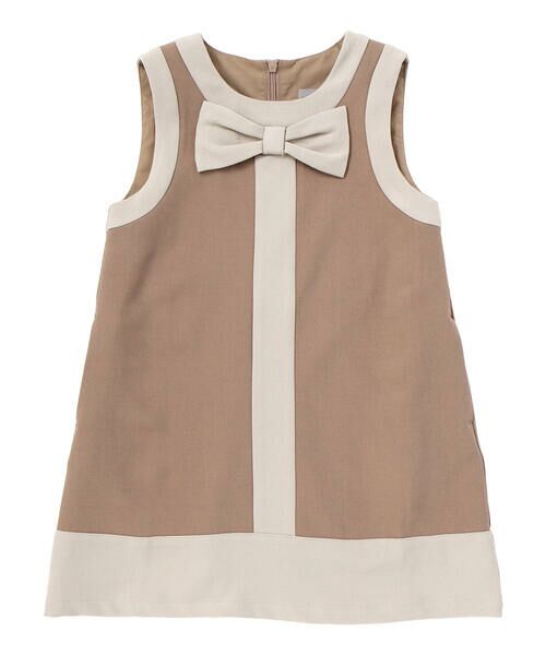 BeBe Petits Pois Vert / ベベ プチ ポワ ヴェール ドレス | 【店舗限定】配色リボンジャンパースカート(95~150cm) | 詳細16
