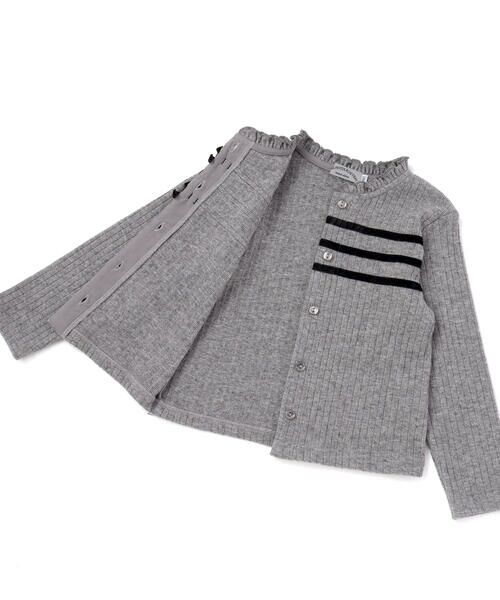 BeBe Petits Pois Vert / ベベ プチ ポワ ヴェール カーディガン・ボレロ | 【店舗限定】リボンリブニットカーディガン(95~150cm) | 詳細13