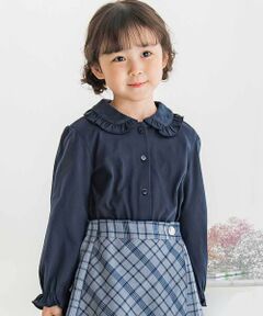 BeBe Petits Pois Vert / ベベ プチ ポワ ヴェール シャツ・ブラウス | 【店舗限定】襟花レースブラウス(95~150cm)