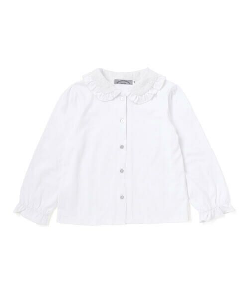 BeBe Petits Pois Vert / ベベ プチ ポワ ヴェール シャツ・ブラウス | 【店舗限定】襟花レースブラウス(95~150cm) | 詳細4