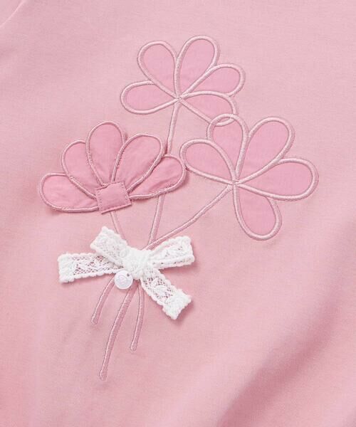 BeBe Petits Pois Vert / ベベ プチ ポワ ヴェール スウェット | 【店舗限定】花パッチワークポンチトレーナー(95~150cm) | 詳細8
