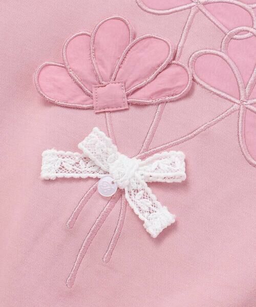 BeBe Petits Pois Vert / ベベ プチ ポワ ヴェール スウェット | 【店舗限定】花パッチワークポンチトレーナー(95~150cm) | 詳細9