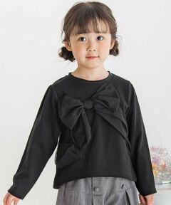 BeBe Petits Pois Vert / ベベ プチ ポワ ヴェール スウェット | 【店舗限定】リボンポイント裏毛トレーナー(95~160cm)