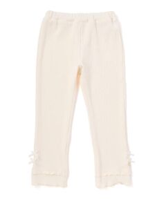 BeBe Petits Pois Vert / ベベ プチ ポワ ヴェール レギンス・スパッツ | 【店舗限定】フリルリブレギンス(95~150cm)
