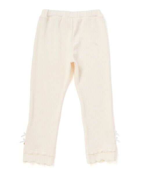BeBe Petits Pois Vert / ベベ プチ ポワ ヴェール レギンス・スパッツ | 【店舗限定】フリルリブレギンス(95~150cm) | 詳細1