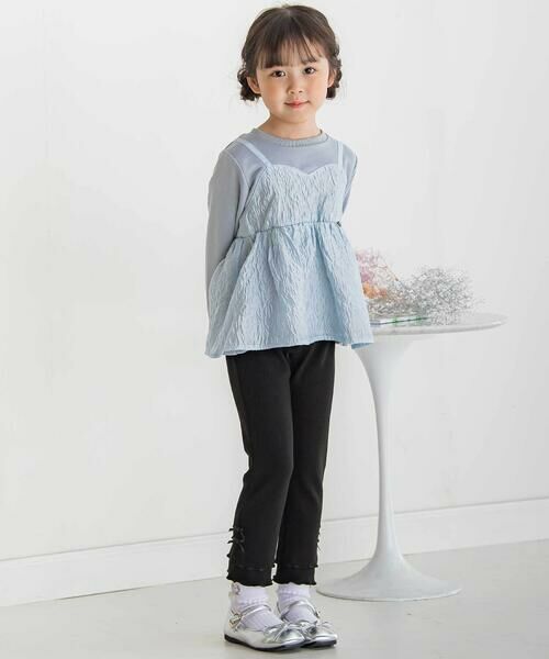 BeBe Petits Pois Vert / ベベ プチ ポワ ヴェール レギンス・スパッツ | 【店舗限定】フリルリブレギンス(95~150cm) | 詳細9