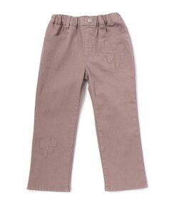 BeBe Petits Pois Vert / ベベ プチ ポワ ヴェール その他パンツ | 【店舗限定】リボン刺しゅうカラーデニムロングパンツ(95~160cm)