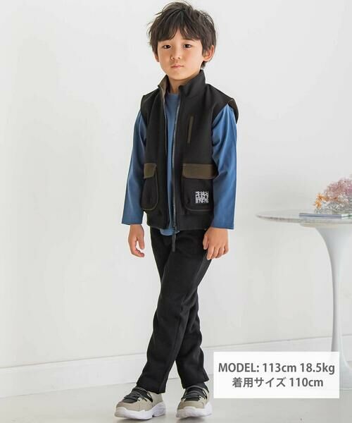 BeBe Petits Pois Vert / ベベ プチ ポワ ヴェール その他パンツ | 【店舗限定】裏毛三角ポイントロングパンツ(95~150cm) | 詳細1