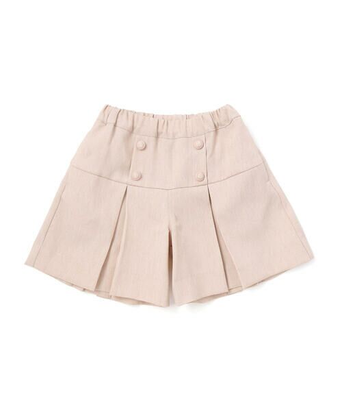 BeBe Petits Pois Vert / ベベ プチ ポワ ヴェール ショート・ハーフ・半端丈パンツ | 【店舗限定】ヘリンボーンキュロットパンツ(95~150cm)（ピンク系）
