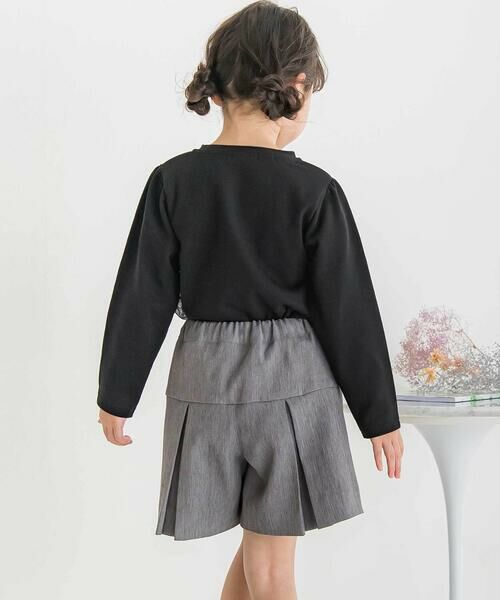 BeBe Petits Pois Vert / ベベ プチ ポワ ヴェール ショート・ハーフ・半端丈パンツ | 【店舗限定】ヘリンボーンキュロットパンツ(95~150cm) | 詳細11