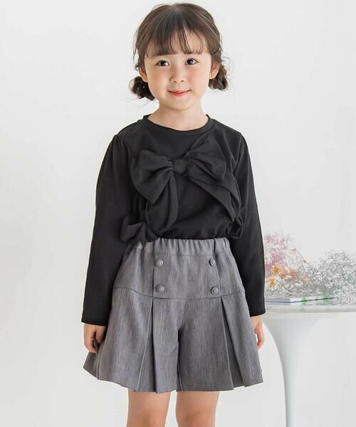BeBe Petits Pois Vert / ベベ プチ ポワ ヴェール ショート・ハーフ・半端丈パンツ | 【店舗限定】ヘリンボーンキュロットパンツ(95~150cm) | 詳細12