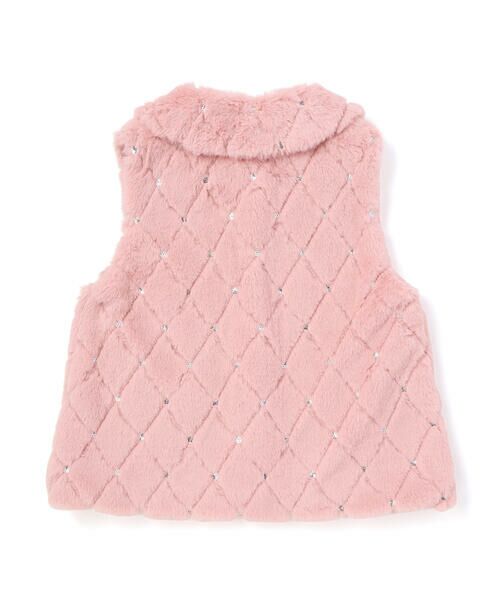 BeBe Petits Pois Vert / ベベ プチ ポワ ヴェール ベスト | 【店舗限定】スパンコールファーベスト(95~150cm) | 詳細5
