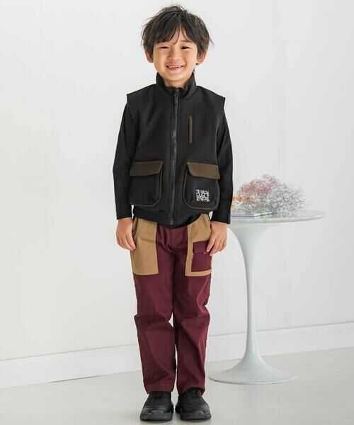 BeBe Petits Pois Vert / ベベ プチ ポワ ヴェール ベスト | 【店舗限定】フラップポケットベスト(95~150cm) | 詳細1