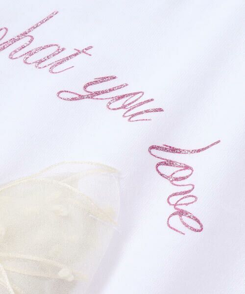BeBe Petits Pois Vert / ベベ プチ ポワ ヴェール Tシャツ | 【店舗限定】チュールリボンロングTシャツ(95~150cm) | 詳細8